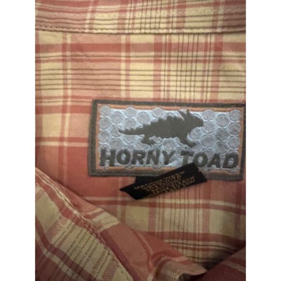 Horny Toad (Toad & Co) Men’s Short Sleeve Plaid Shirt, L - Picture 2 of 3